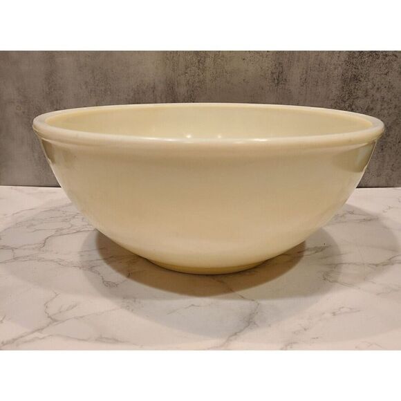 HTF McKee 11.5" x 5" Large French Ivory Custard Mixing Bowl Baking 40s/50s Glows - Picture 4 of 12